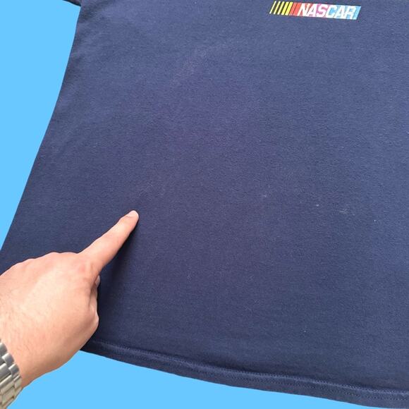 Winners Circle VTG Property Of Nascar Racing SS Tee Mens Size XL Navy GUC - Picture 3 of 8